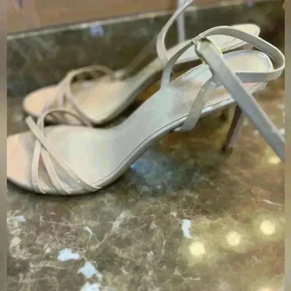 STUART WEITZMAN Barelynude Cross Strap Ankle-Strap Sandals - Size 11 - Picture 4 of 5